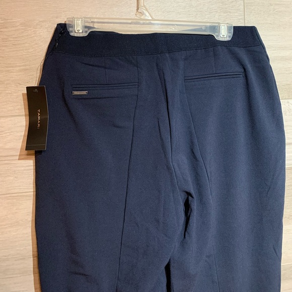 Tahari New with tags navy blue RAE Wide Leg Dress Pants size 8 - Picture 10 of 11